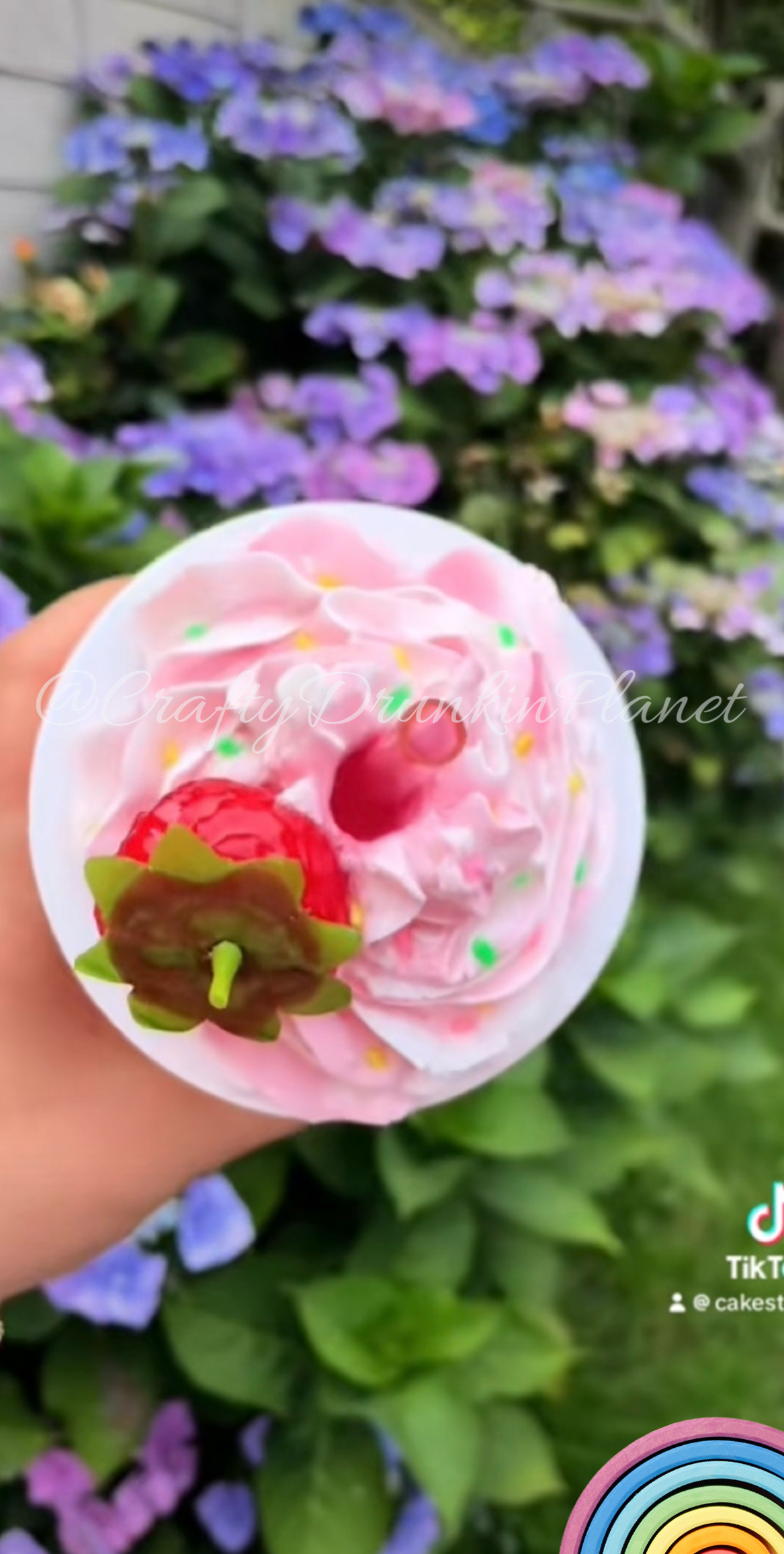 Strawberry Shortcake Colourful Swirl lids for 24oz Snow Globe Tumbler