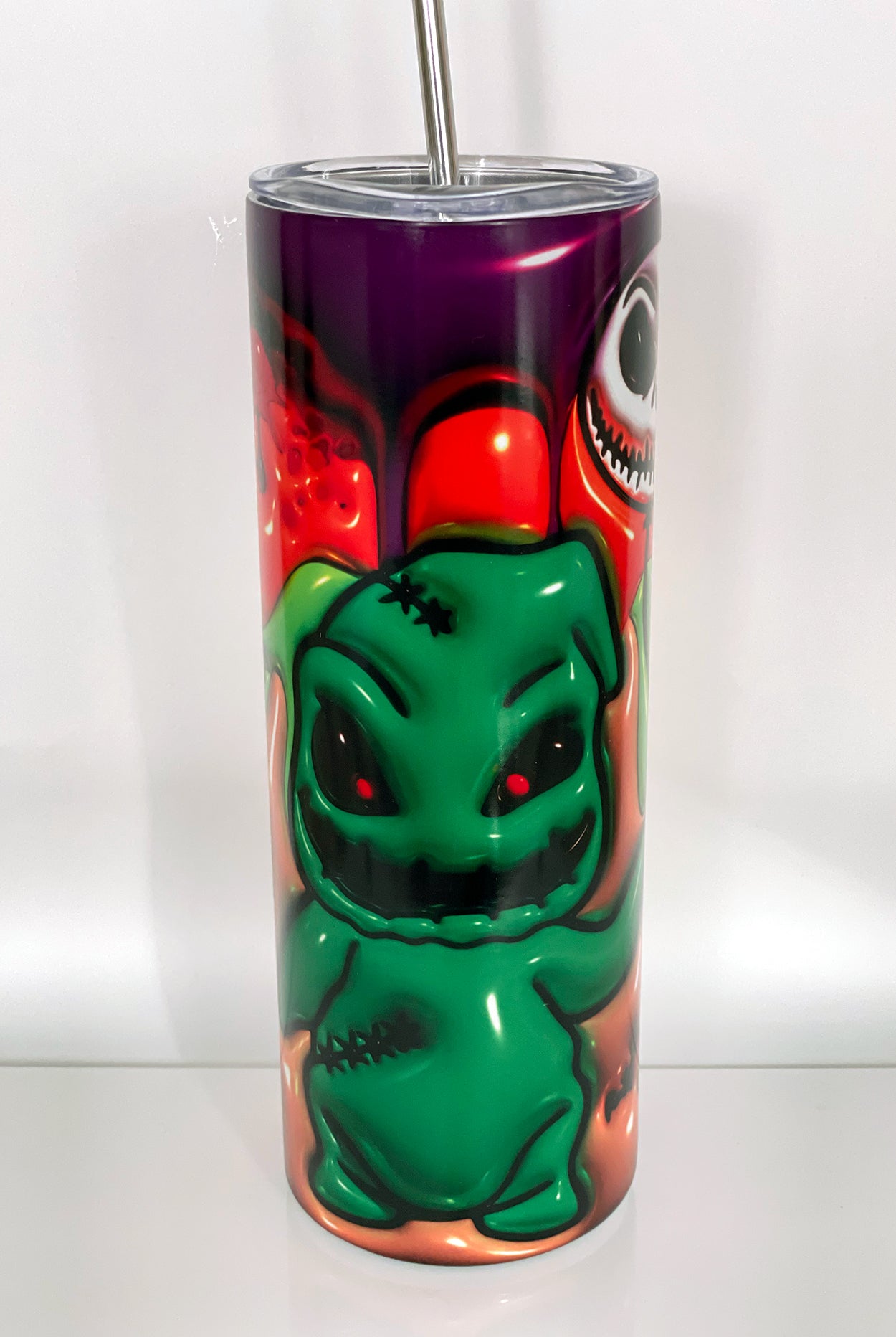 Spooky Vibes Glow in the Dark Skinny Tumbler