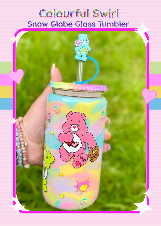 Add a fun and whimsical touch to your drinkware collection with this Bears Milkshake Colourful Swirl Snow Globe Glass Cup Tumbler. Perfect for milkshakes, smoothies, or any beverage, this tumbler features a vibrant, swirling design and a snow globe effect that creates a magical experience with every sip. Ideal for parties, gifts, or personal use, it’s a must-have for those who love unique and playful drink accessories.