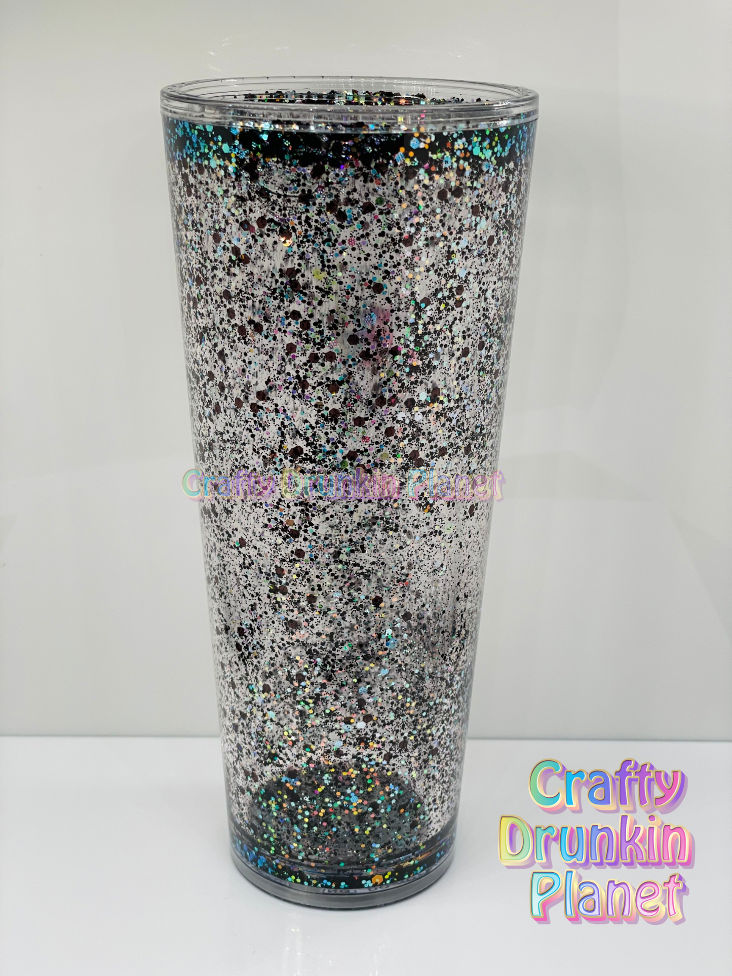 Acrylic SnowGlobe Tumbler with Stay Suspended Solution for snow globe it will keep the glitter suspended few days or more even weeks