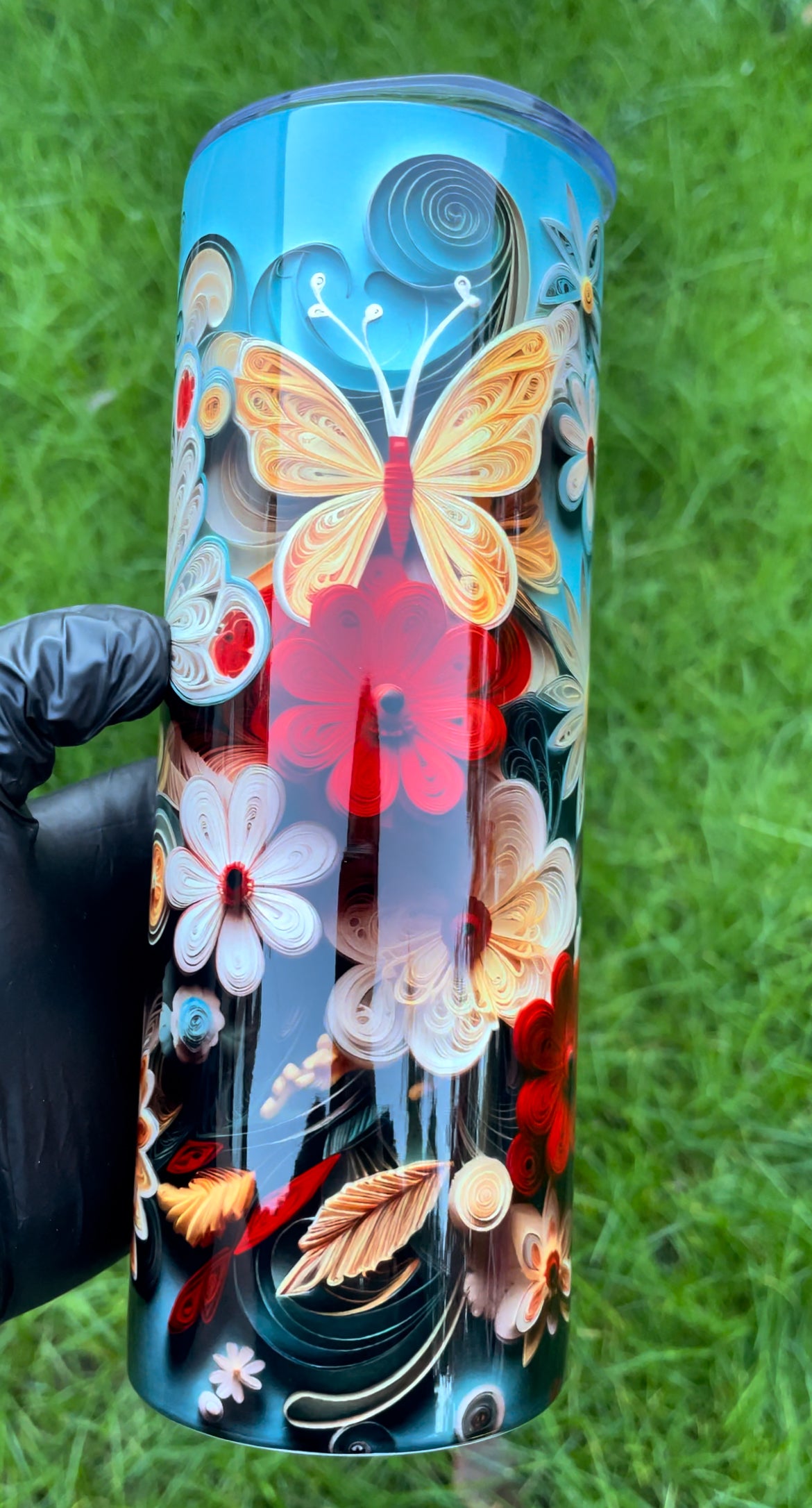 White Butterfly - Tumbler