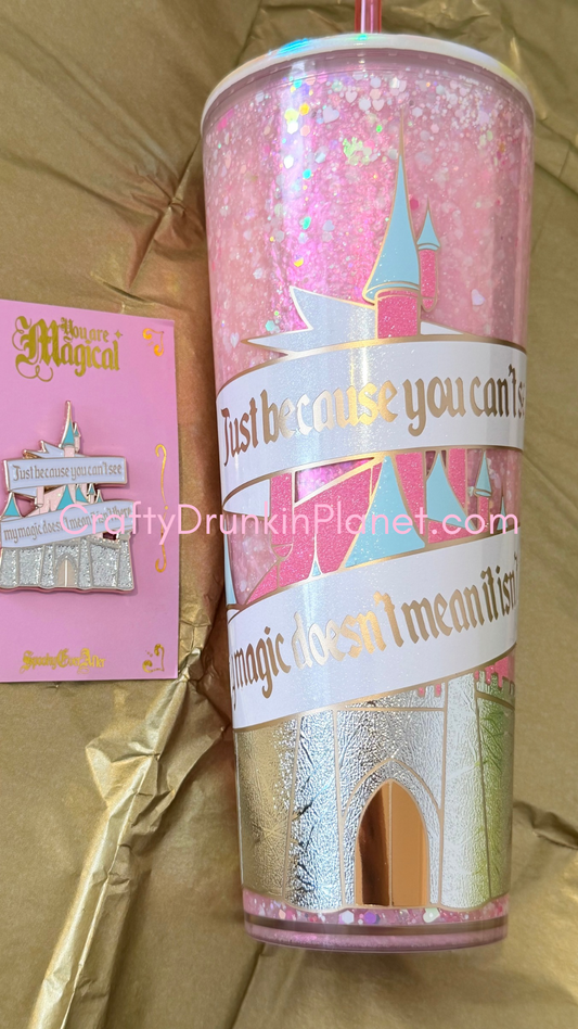 You are magical Snow globe tumbler and pin