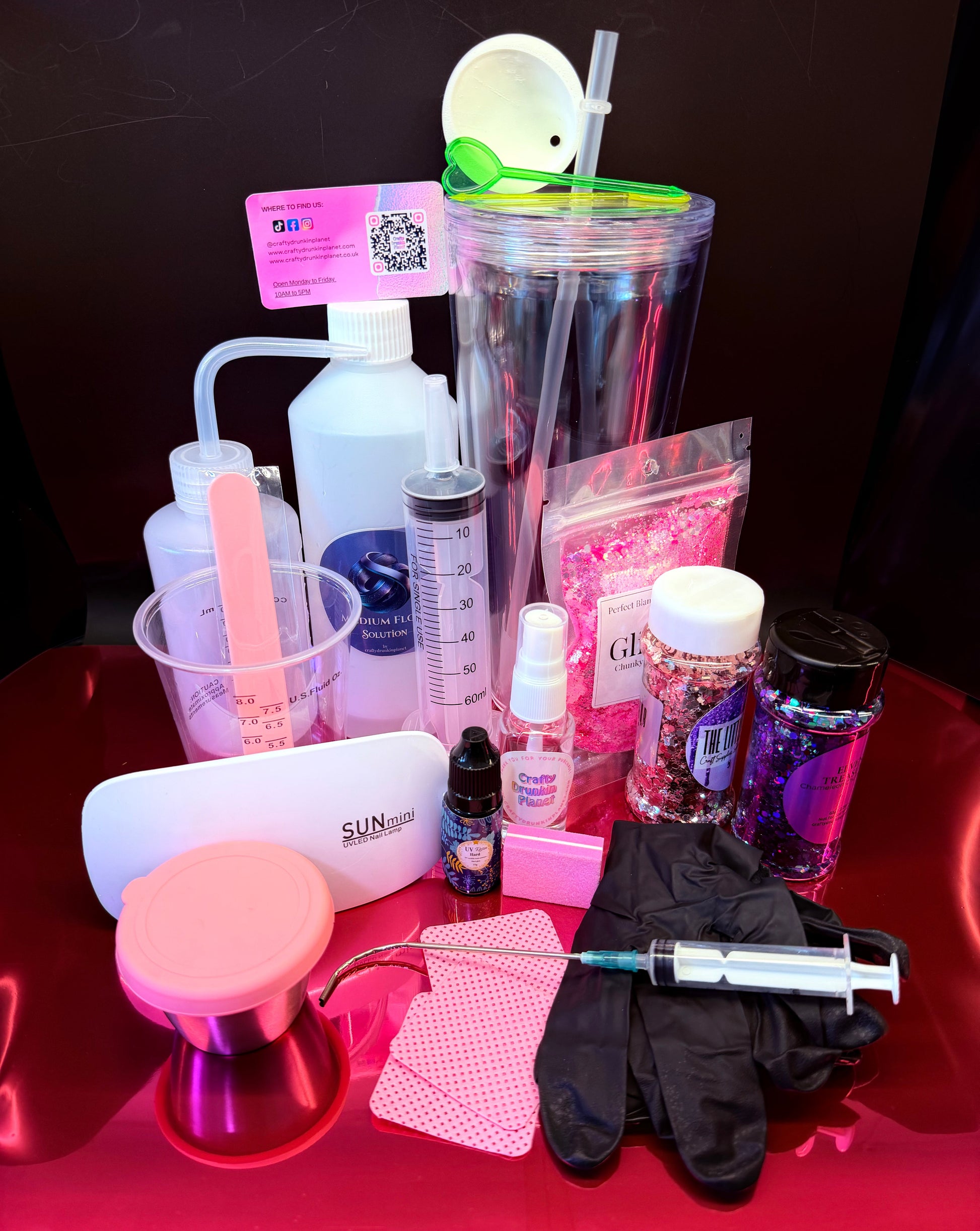 SnowGlobeTumbler full kit set for beginners with all materials and snow globe solution included 