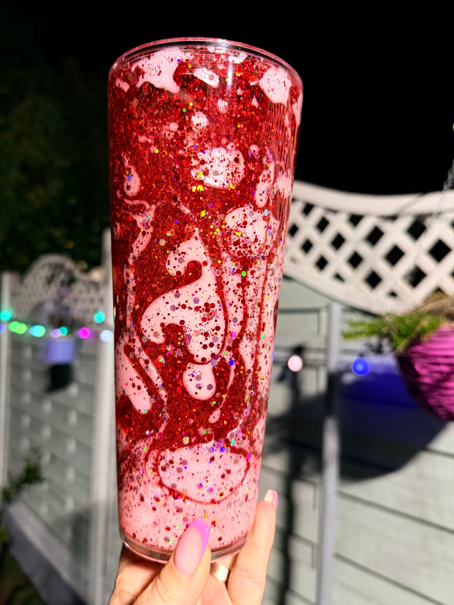 White shimmer dual lava