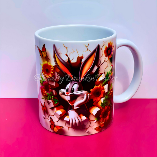 bunny character mug.craftydrunkinplanet