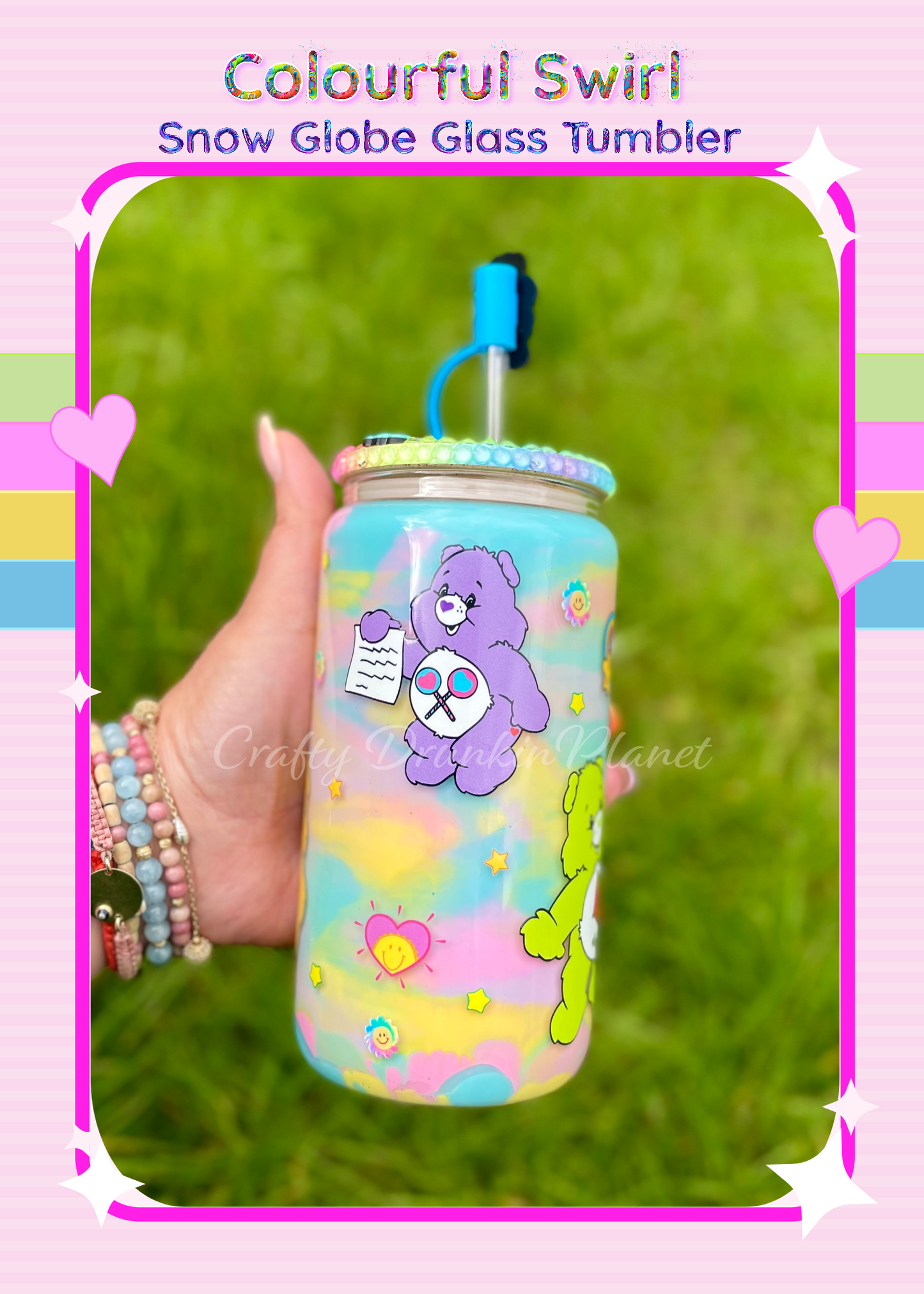 Add a fun and whimsical touch to your drinkware collection with this Milkshake Colourful Swirl Snow Globe Glass Tumbler. Perfect for milkshakes, smoothies, or any beverage, this tumbler features a vibrant, swirling design and a snow globe effect that creates a magical experience with every sip. Ideal for parties, gifts, or personal use, it’s a must-have for those who love unique and playful drink accessories.