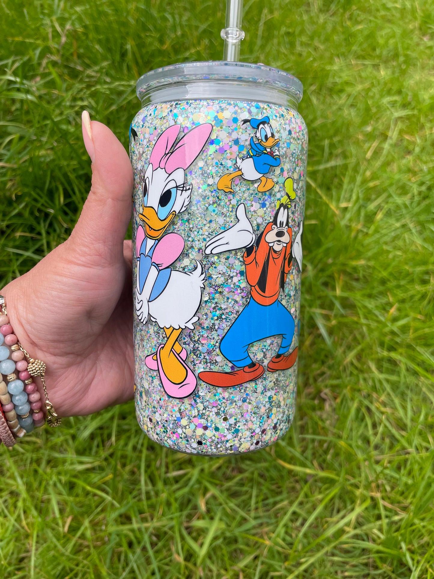 character disney glitter snowglobe tumbler.craftydrunkinplanet