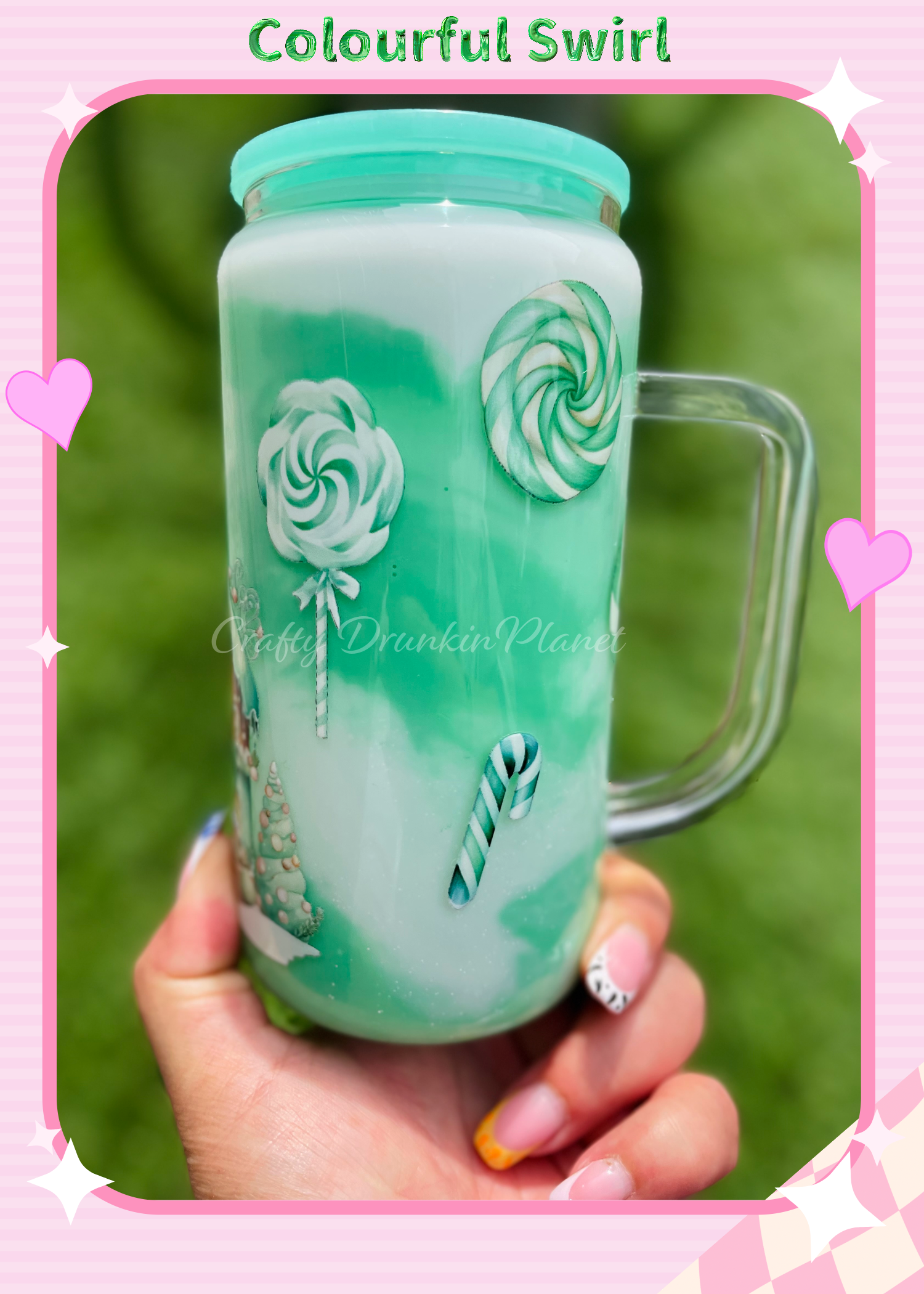 Bring the festive spirit to life with this Green Christmas Milkshake Snow Globe Glass Tumbler! Featuring a whimsical gingerbread house design, vibrant green swirls, and a wintery charm, this tumbler is perfect for holiday beverages. Ideal for gifting or adding a magical touch to your Christmas celebrations