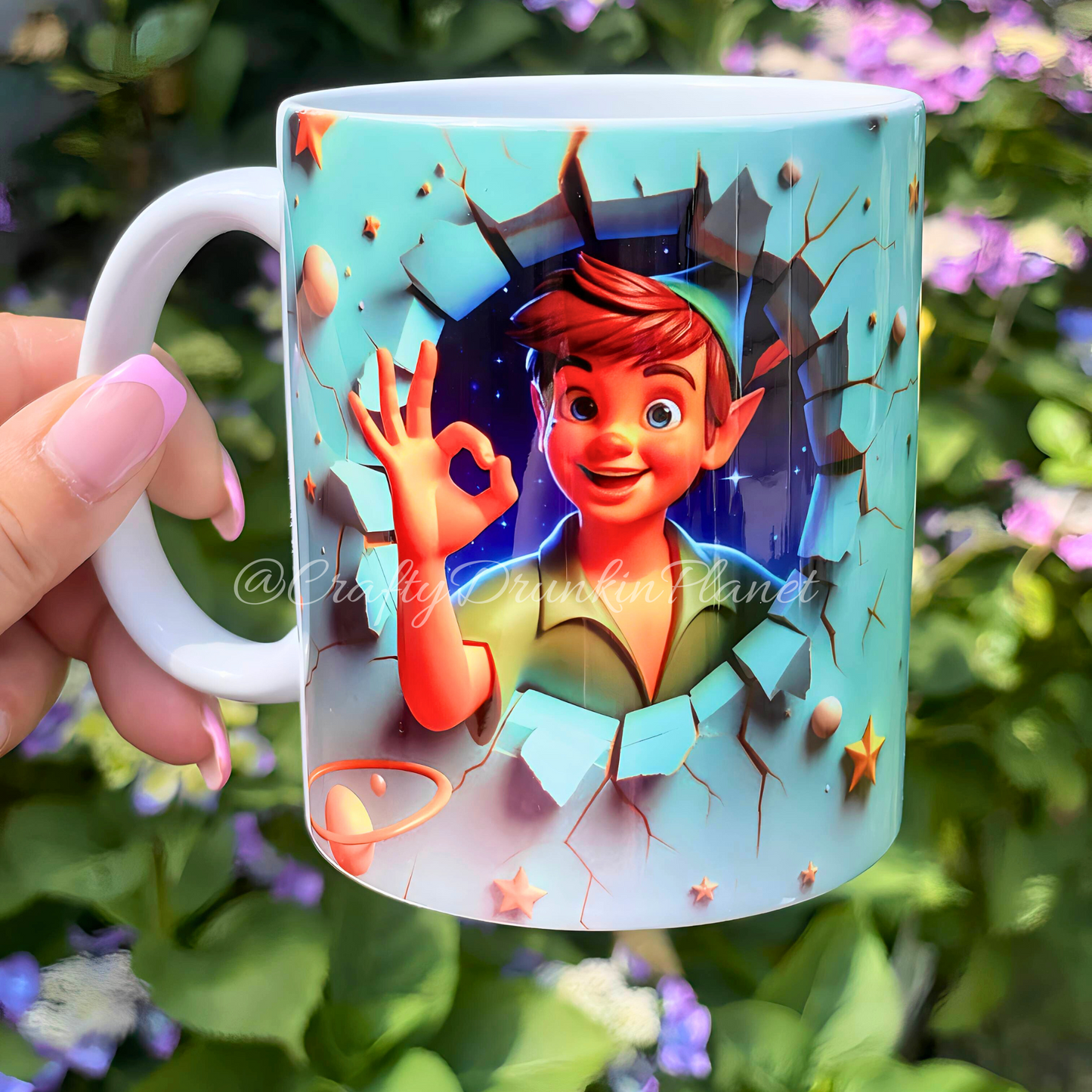 peter.pan.character mug.craftydrunkinplanet