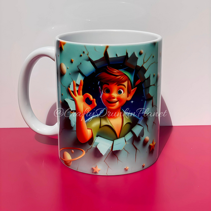 peter.pan.character mug.craftydrunkinplanet