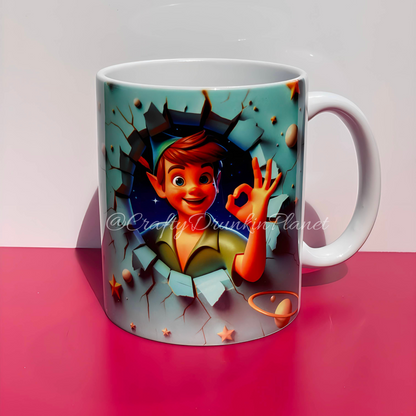 peter.pan.character mug.craftydrunkinplanet