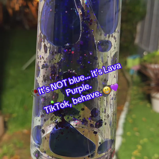 acrylic snowglobe tumbler with blue lava drip