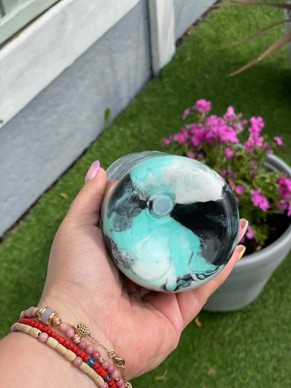 salty heifer cow snowglobe tumbler_craftydrunkinplanet