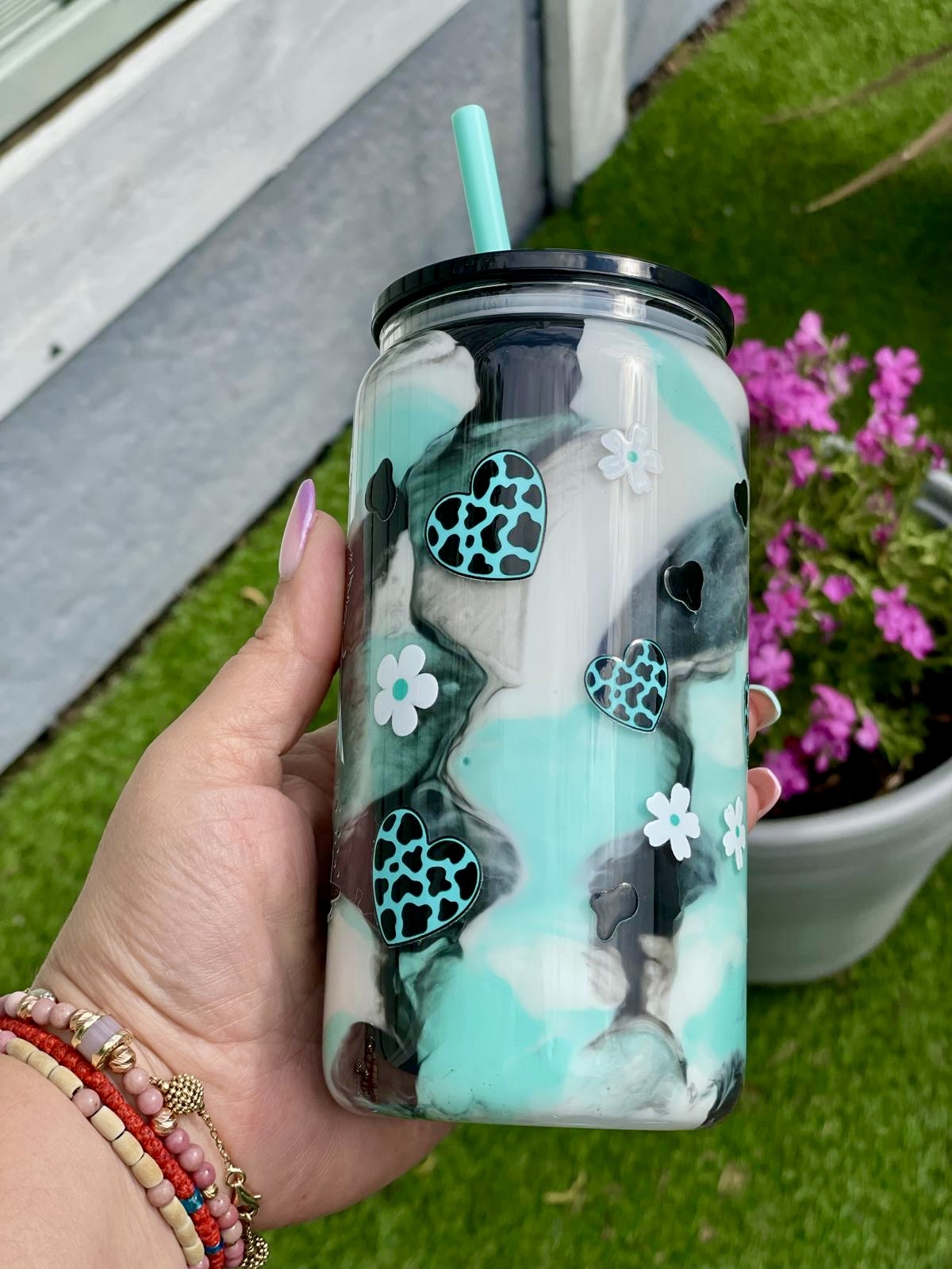 salty heifer cow snowglobe tumbler_craftydrunkinplanet