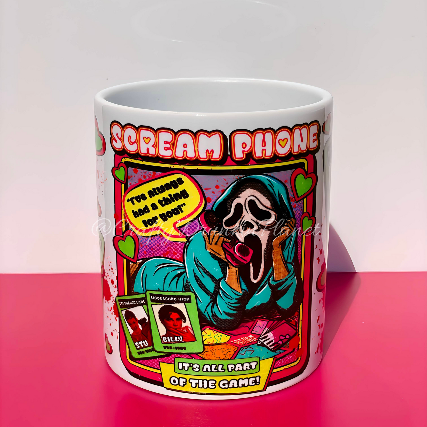 scream phone mug.craftydrunkinplanet