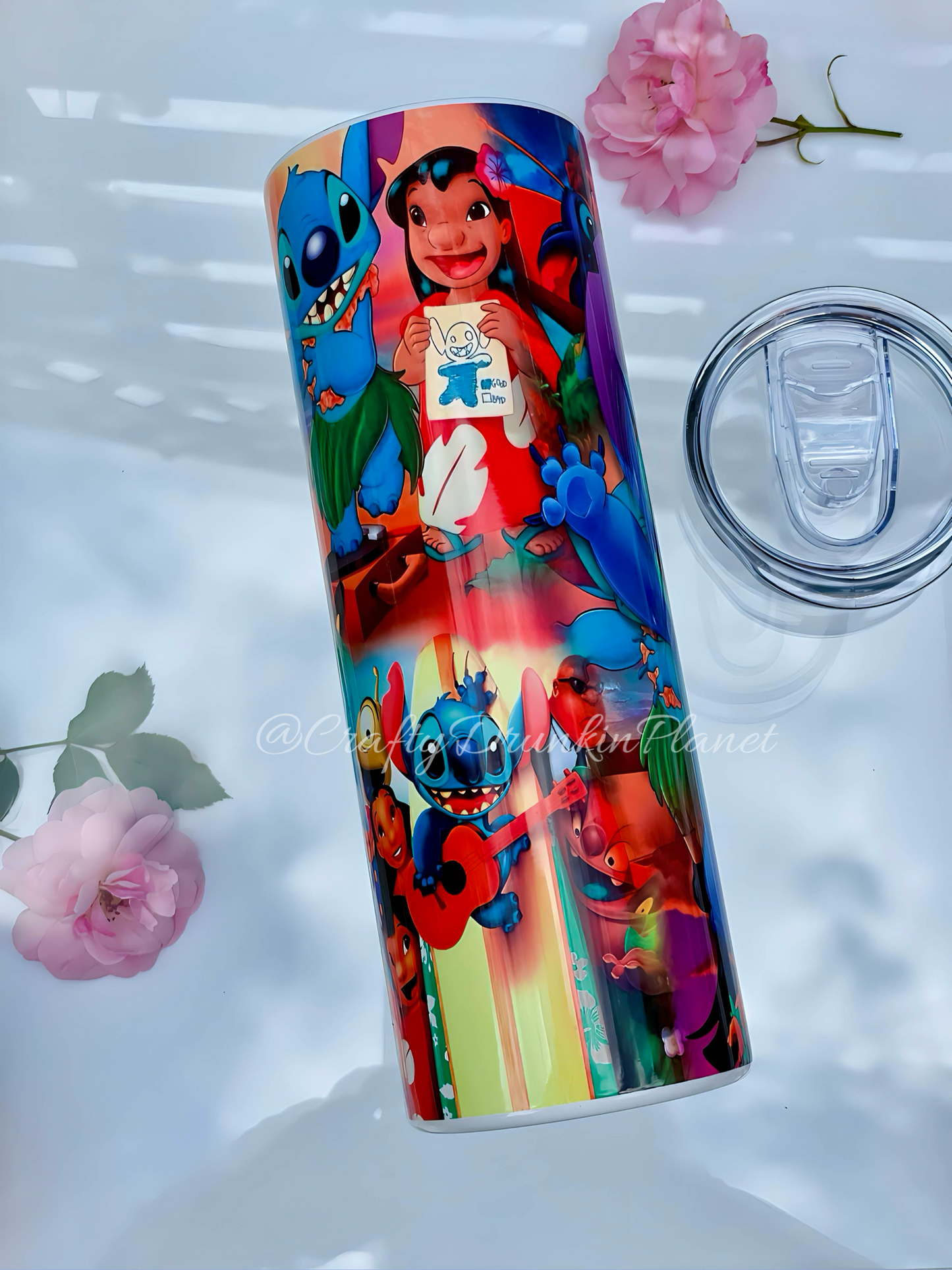 the blue stitch stainless steel tumbler